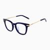 Sodamon Acetate Metal Horn-Rimmed Eyeglass Frame Htp943-C04 (Unisex)