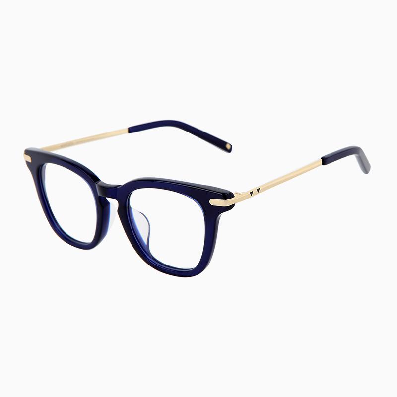 Sodamon Acetate Metal Horn-Rimmed Eyeglass Frame Htp943-C04 (Unisex)