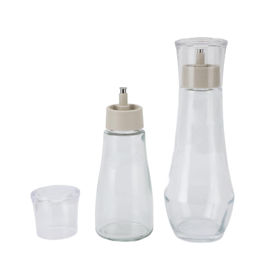 2 STK Munnskyll Dispensere Rustfritt Stål og Glass Multifunksjonell Påfyllbar Munnskyll Dispenser D