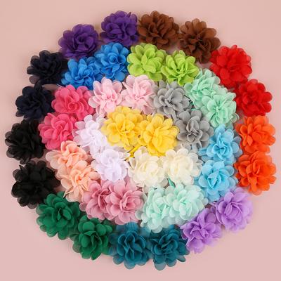 6 STÜCKE Chiffon Blume Haarspangen Baby Mädchen Haarnadeln Haarspangen Clips Weiche Blumige Haarspange für Baby Turban Säugling Haarschmuck