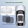 Thickened Titanium Silver Front Windshield Sunshade for Heat and UV Protection
