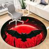 1pc Moonlight Bats Office Round Area Rug, Under Office Chairs Bedroom Living Room Home Decor, Room Deco, Available In Various Sizes
