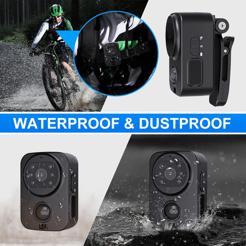 Waterproof Camera Back Clip Plug-in Pocket Camera Outdoor Sports Photography HD 9H Field Recorder