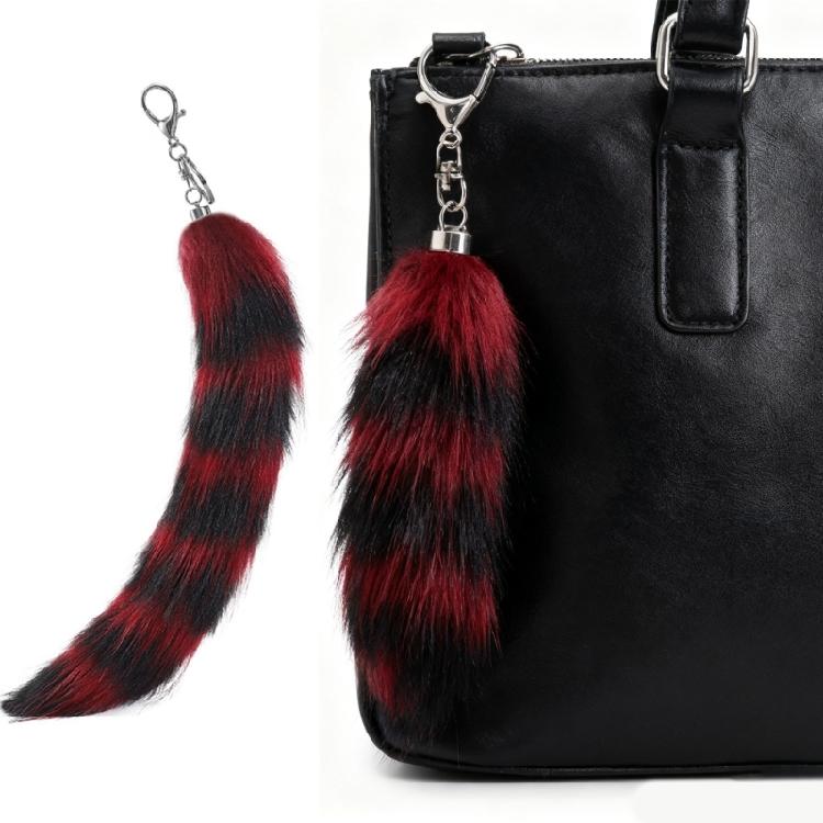 Multi Colored Furry Keychain Foxes Tail Shape Ergonomic Design Compact Portable Solution For Home Office And Outdoor Use