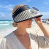 Chapeau de Soleil Pliant avec Ventilateur Respirant Casquette Visière d'Été Ventilateur Solaire Chapeau pour Voyage en Plein Air