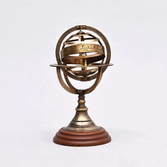 Antique Brass Armillary Sphere Vintage Astronomy Decor