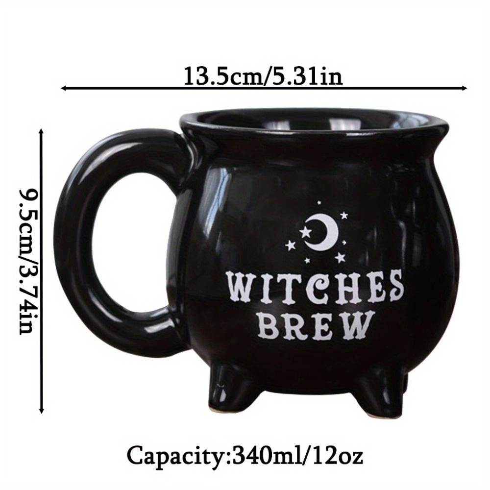 2 Stück Hexenkessel Kaffeetasse Halloween Kessel Tasse Dekorationen Hexenbräu Muster Tasse Keramik Gruselige Hexe Kaffeetasse Geburtstag Getränkebecher
