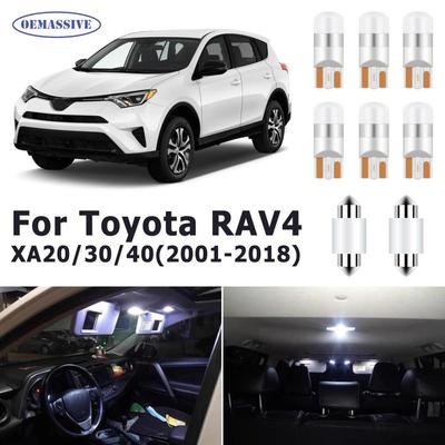 OEMASSIVE For Toyota RAV4 XA20 XA30 XA40 2001-2005 2006-2012 2013-2018 LED Light License Plate Map Dome Ceiling Lamp Bulb Kit