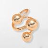 Verstellbare Ringgröße mit glänzender Kugel Offener Fingerring für Männer und Frauen Stilvoller Schmuck für Party und Alltag