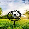 Rustic Metal Welcome Garden Stake Floral Yard Decoration Outdoor Plant Ground Stake for Thanksgiving