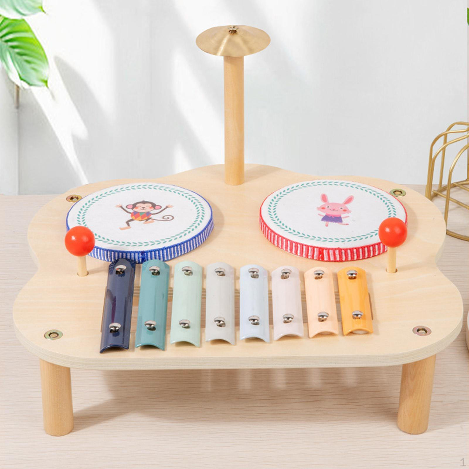 Children Musical Toy Sensory Montessori Enlightenment Kids Drum Set Instruments for