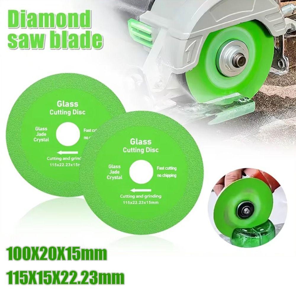 New 100X20X15mm Glass Cutting Disc 115X15X22.23mm Green Diamond Saw High Hardness Angle Grinder Ceramic Tile Jade