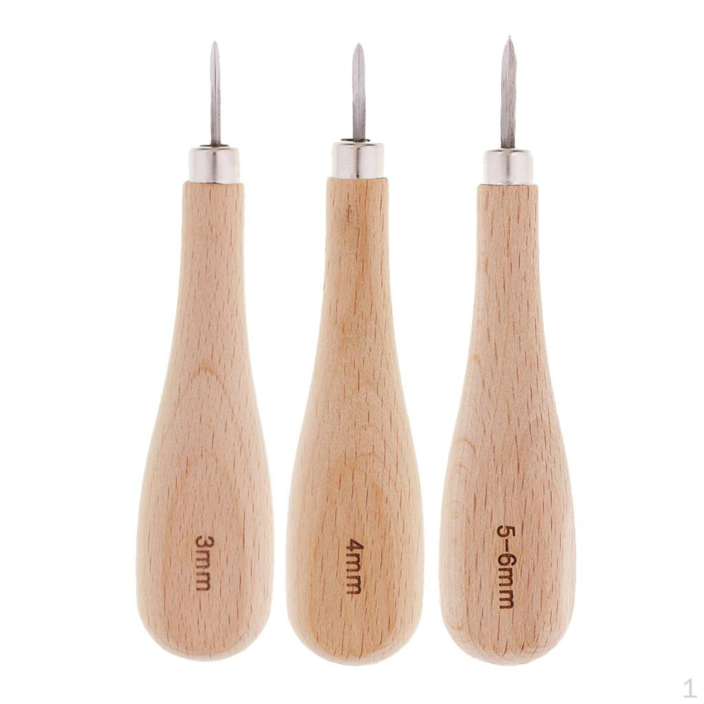 

3 шт. Шило для шитья с деревянной ручкой Аксессуары для шитья