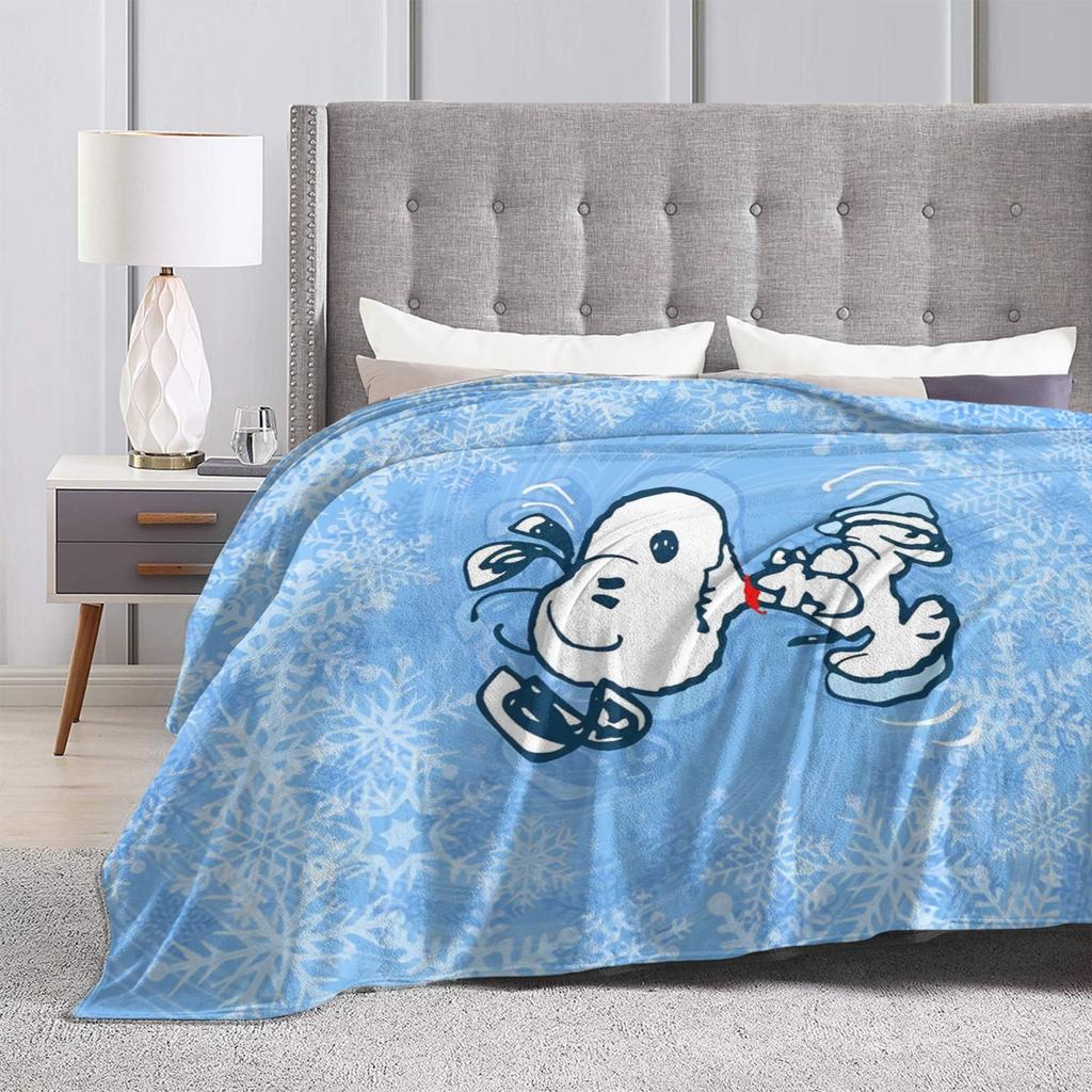 Snoopys Fleece Blanket Funny Throw Blankets for Home 200x150cm Bedspreads,