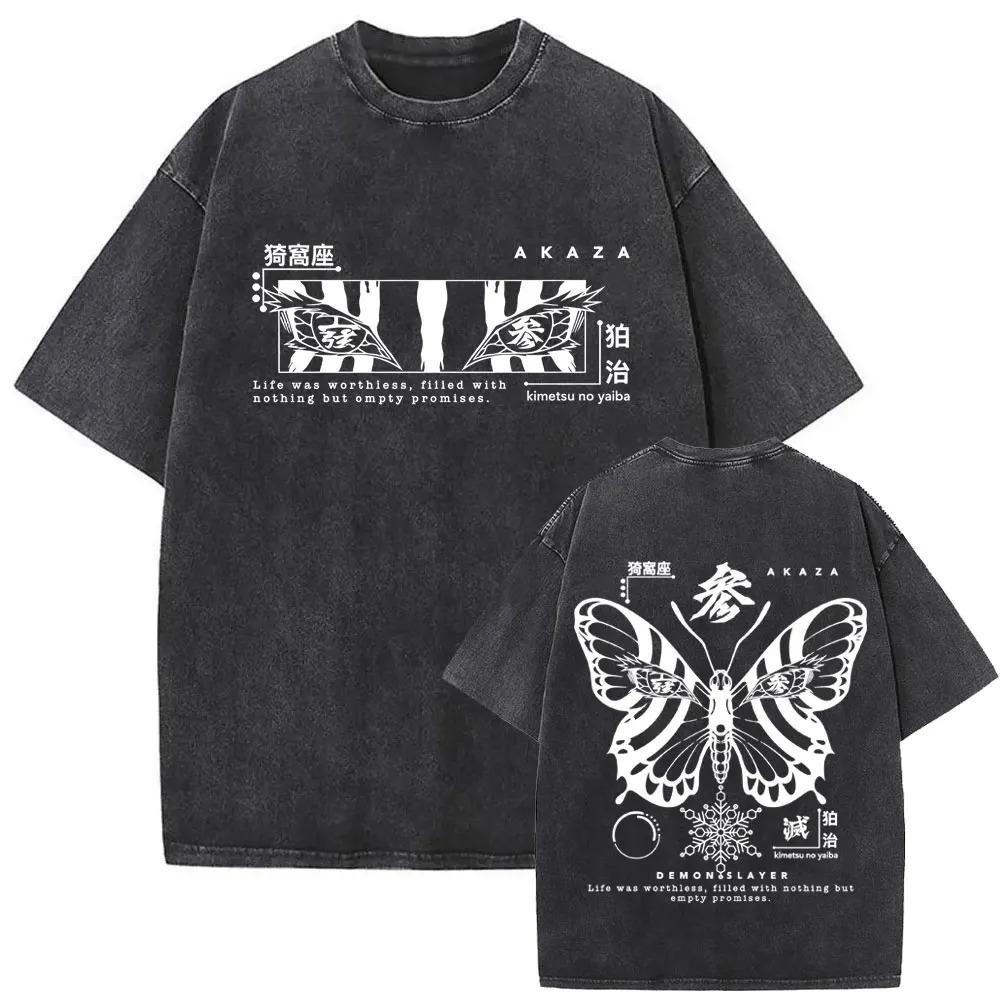 

Футболка манги Demon Slayer Akaza Koyuki Graphic Washed Oversized T Shirt Short Running Bavlna М які Трійники Чоловічий Жіночий Одяг Жіночий Чоловічий Одяг XL різнокольоровий