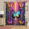 2D Flat Photography Backdrop Photography Banner Colorful Butterflies Fantasy 100% Polyester Birthday Party Use for Holiday