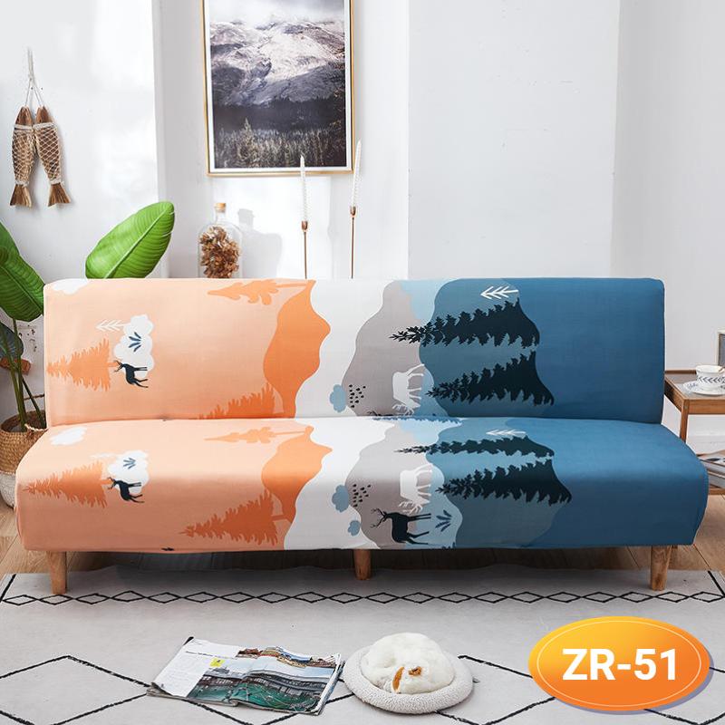Sofa-Bettbezug ohne Armlehne, klappbarer Sofabezug, elastische Sofabezüge für Wohnzimmer, Couchbezüge für Sofas