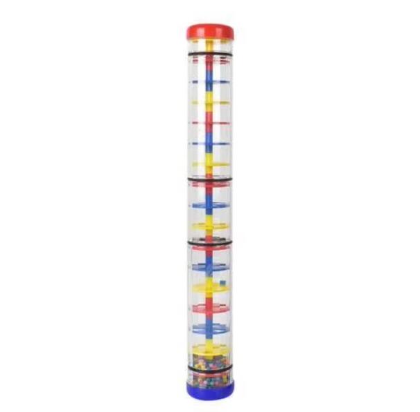 Baby Rain Stick Rainbow Hourglass Rain Music Instrument Toys Rattle Baby Educational Montessori Sensory Toy for Kids 6 12 Months
