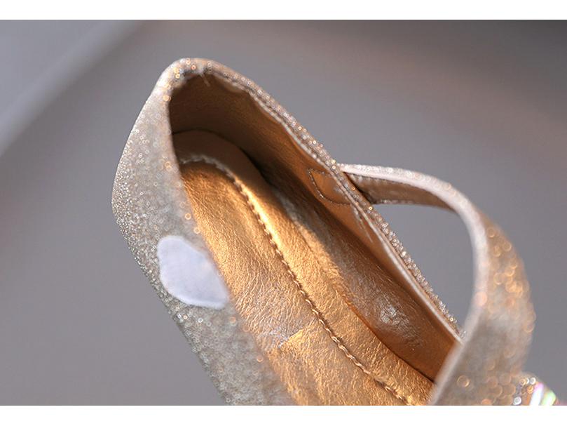 2023 Princess Crystal High Heels with Bow - Formal Leather Shoes for Girls' Runway and Performance