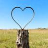 Iron Heart Shape Stake for Outside Decorative Garden Stake Decoration Plant Stake Iron Art Outside Yard Art Outdoor