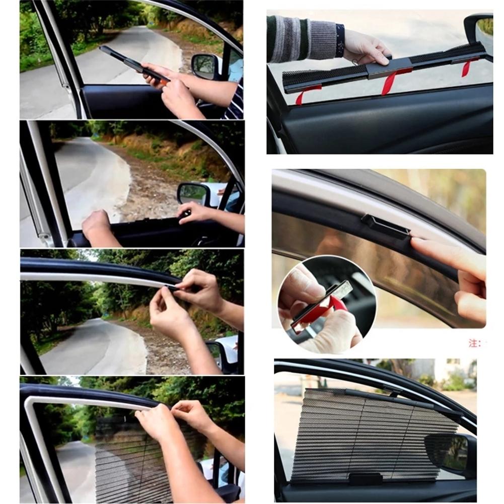 Folding Sunshade Car Side Auto Mesh Curtain Protection