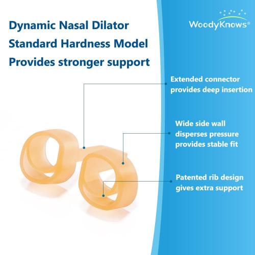 WoodyKnows Dynamic Nasal Dilators | Breathing Aid for Sleep & Sports | Soft & Comfortable Nasal Vents | Improved Airflow | Snoring & Nasal Congestion