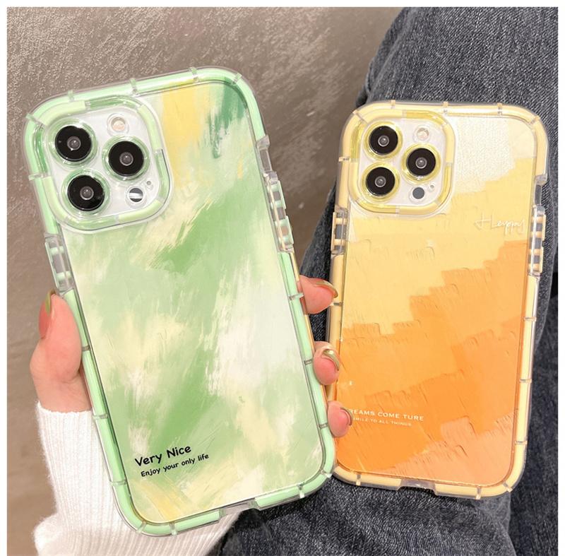 Art Abstract Graffiti Luminous Phone Case For Iphone 14 13 11 12 Pro Max X Xr Xs Max Clear Silicone Shockproof Bumper Cover Case