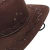 Western Cowboyhut aus Wildleder mit breiter Krempe Anti-UV Outdoor Panama Fedora Hüte Kinder