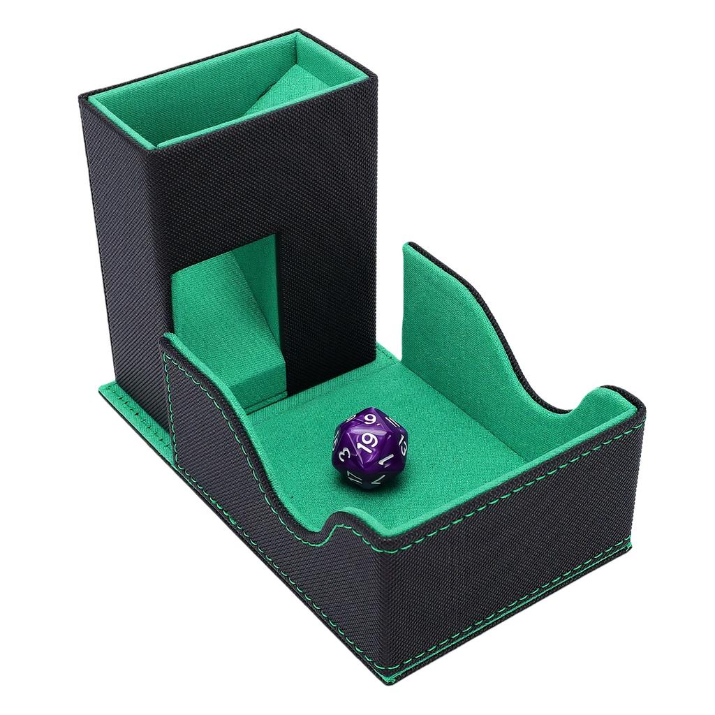 Dice Tower PU Leather Dice Box Foldable Portable Dice Rolling Case for Board Game