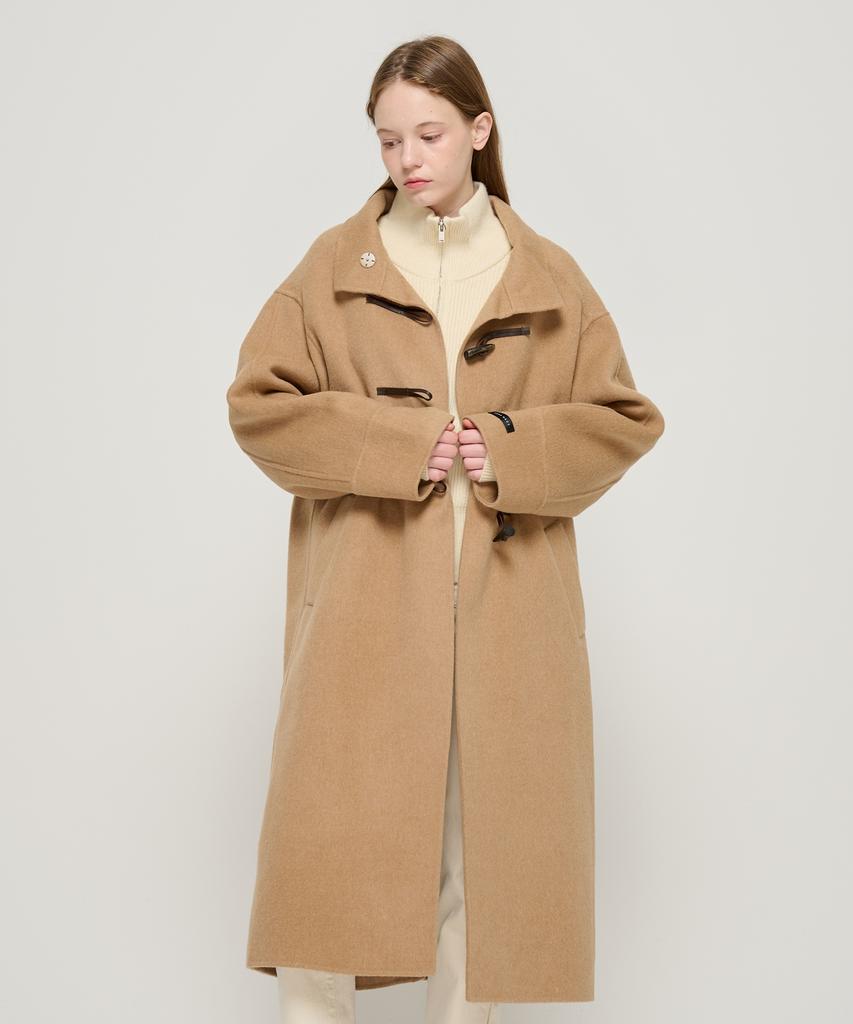 Roidesrois Handy Premium Duffle Wool Long Coat (Beige)
