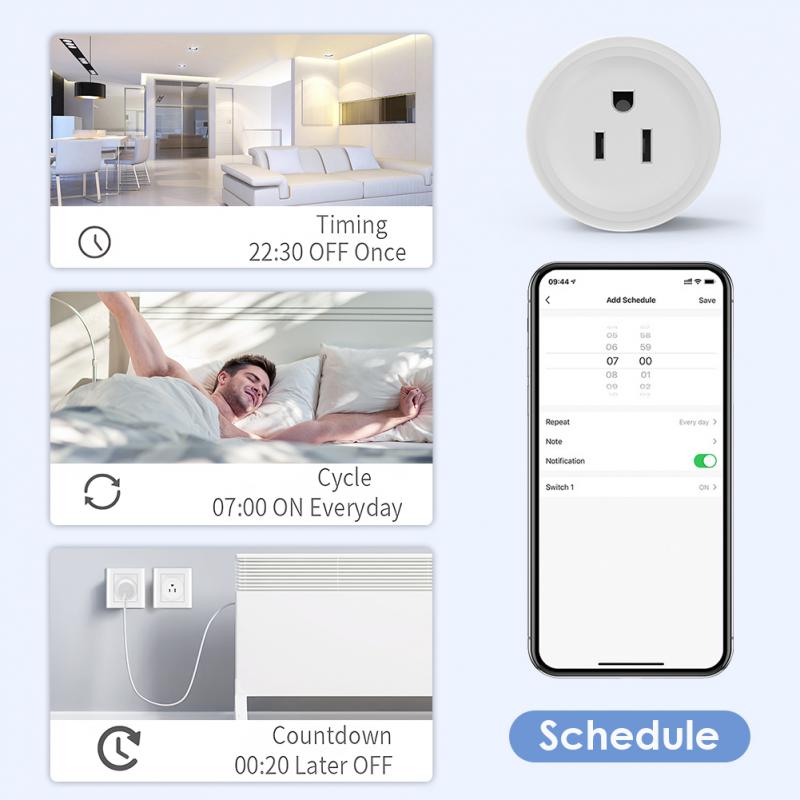 Corui Tuya Us Wifi 10a Smart Socket Wireless Hub Remote Control Home Appliance Smart Living Works With Alexa Google Home