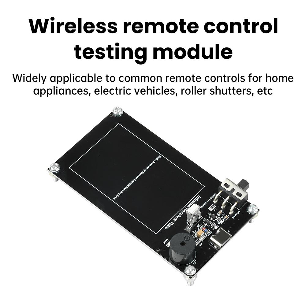 Portable Wireless Remote Control Tester Module Infrared RF Detector Type-C for Home Appliances Garage Doors Electric Vehicles
