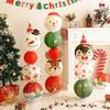 Christmas Hanging Paper Lanterns Cute Cartoon Santa Claus Xmas Tree Paper Lantern Lamps For Christmas Party Decor Photo Props