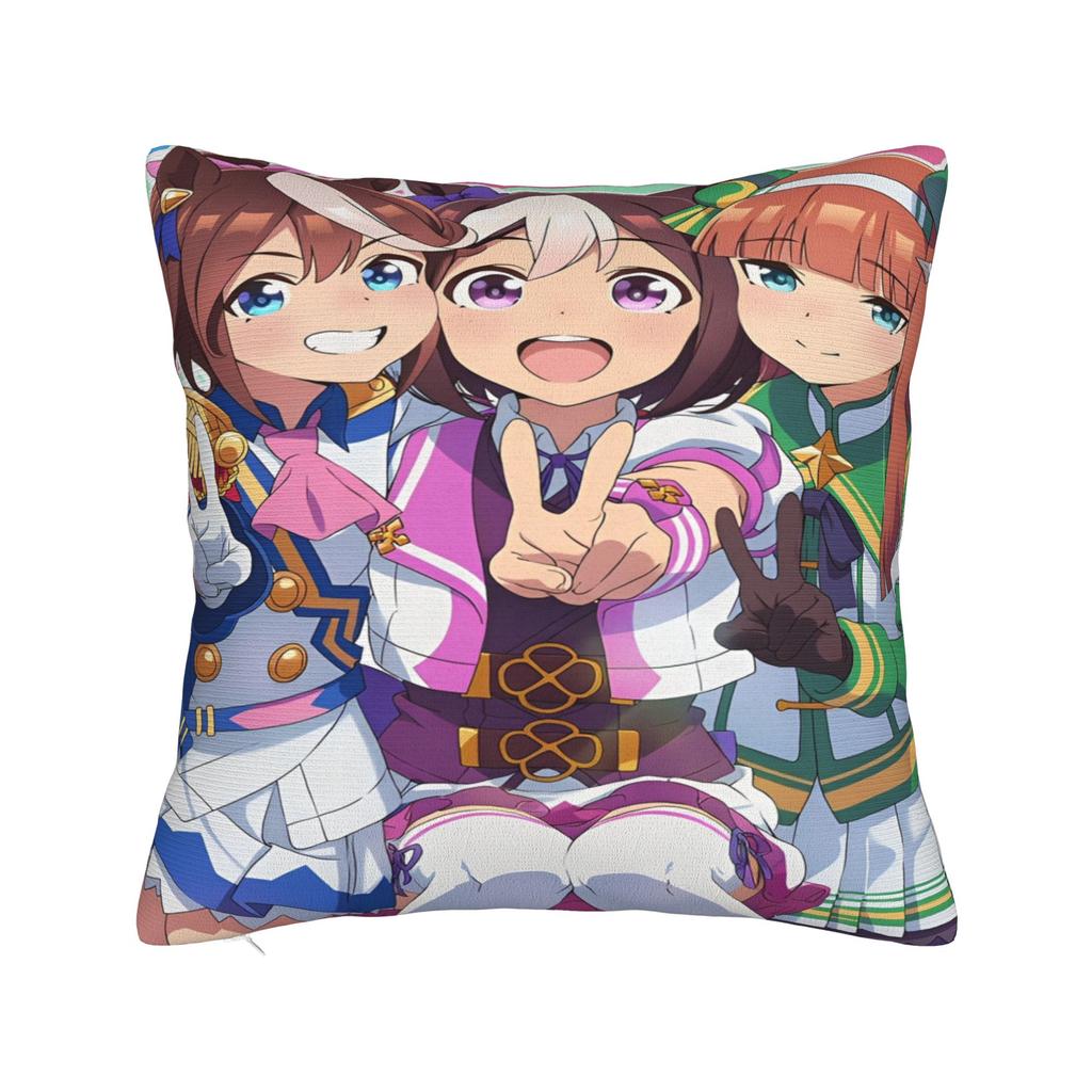 Car Decorations Uma Musume Anime Cartoon Pillowcases Merch Pillow Cover Square Multiple Sizes