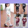 Comfortabel Katoen Peuter Kinderen Baby Meisjes T-shirt Tops Jurk En Lange Broek Set
