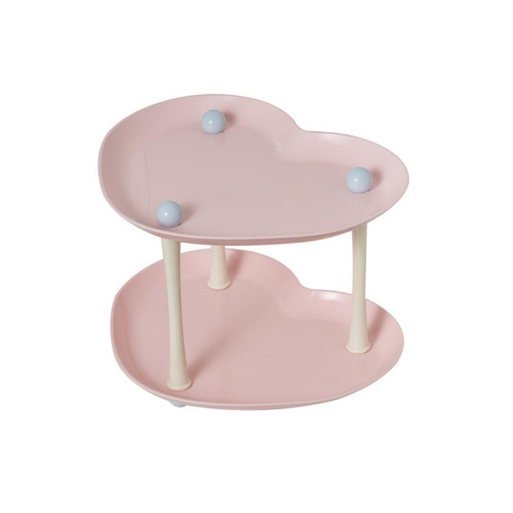 

Ins Style Desktop Storage Rack Detachable Cosmetics Storage Rack Desktop Organizer Pink-Heart Shaped