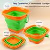 Foldable Sand Bucket & Shovel Set For Kids, Portable Silicone Folding Pail, Summer Outdoor Beach Play Toys For Travel & Camping