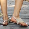 Women Slippers Outside Casual Beach Women Shoes 2024 Summer Flats Flip Flop Sandals Walking Clip Toe Rome Buckle Ladies Slides