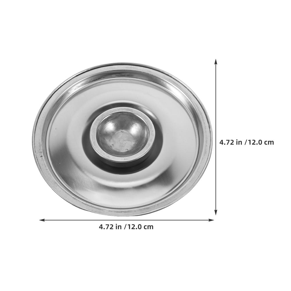 

4Pcs Stainless Steel Seasoning Pot Lids Mini 12Cm Spill Proof Cooking Pot Covers Universal Kitchen Lid Replacement Oil Jar Cover