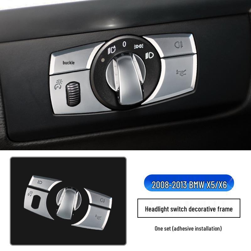 

BMW X5 X6 E70 E71 Headlight Switch Interior Button Decorative Sticker
