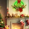Christmas Wreath Decorations With Led Lights Christmas Led Wreath Front Door Lights Luminous Garland Home Decorative Lights byLi