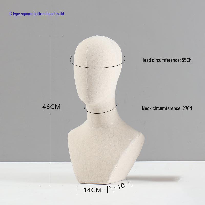 Hat & Jewelry Display Mannequin – Head Form for Store Props, Shawls, Wigs & Pins
