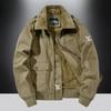 Short Lamb Wool Jacket Men's Winter Thick Fur Collar Plus Velvet Tooling Jacket Cotton Jacket