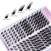 DIY False Eyelashes 12-18mm Mix Long 168pcs Cluster Lashes D Curl Winged Cat Fox Eye Individual Lash Extensions Makeup Supplies