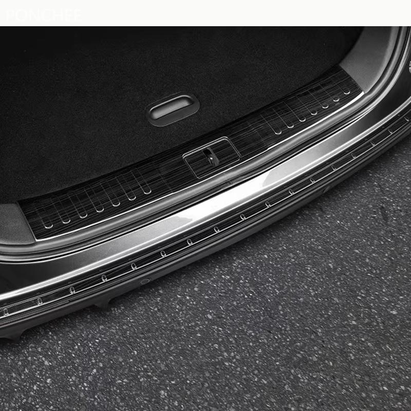 For Changan Deepal S7 S07 2024-2026 Rear Guard Plate Stainless Steel Snow Pattern Wear-resistant Trunk Guard Plate Auto Supplies