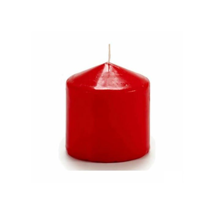 Bougie décorative - Rouge - 4 pièces - 15.5x15.5x10 cm