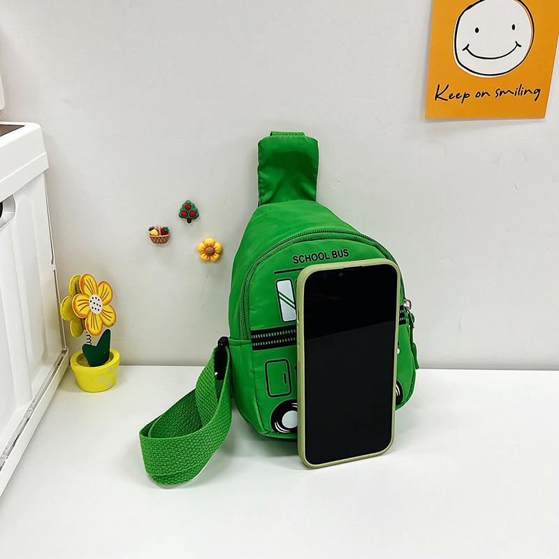 Adorable Kids Car Print Chest Bag Fashionable Summer Nylon Sling Bag