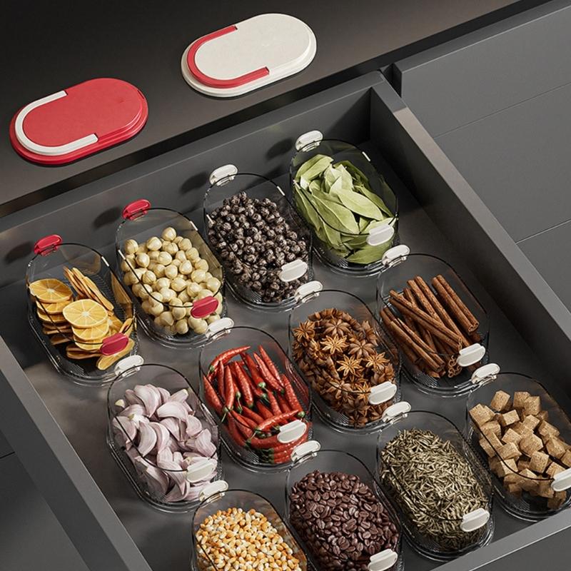 Clear Plastic Kitchen Storage Box With Clear View For Easy Access Modularized Stackable Designs To Saving Space Organize Efficiently