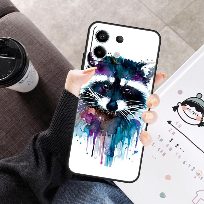 

Cartoon Raccoon Kawaii Cover For Xiaomi Redmi Note 13 9 10 11 12 14 15 Pro Plus Case For Redmi 15 C 12C 13C 14C 10C Redmi Note 12 Pro 5G