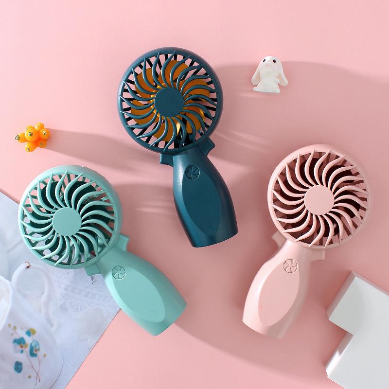 Portable Rechargeable Mini Fan with Three Speeds - Cartoon Design for Kids